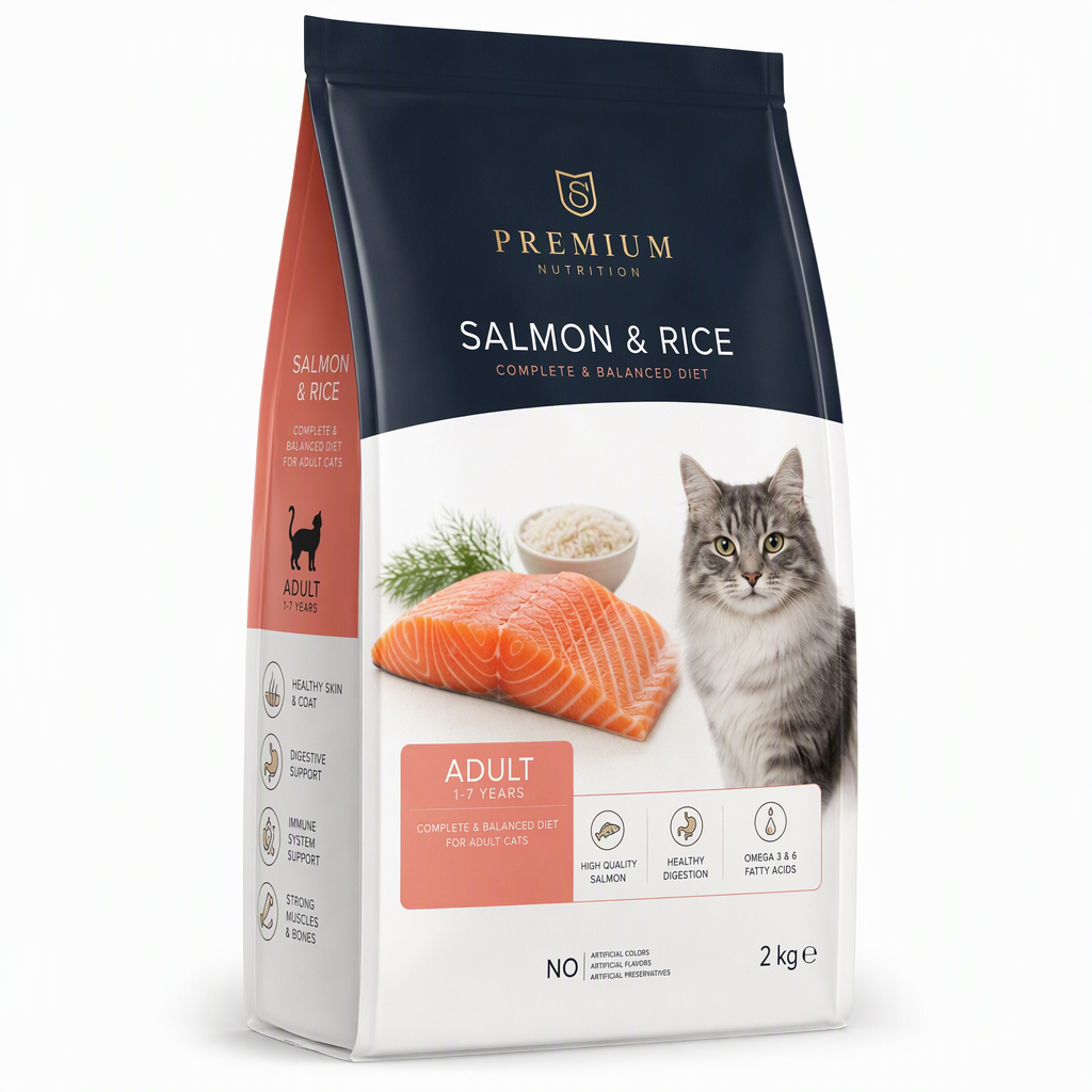 Adult Cat Dry Food — Salmon & Rice